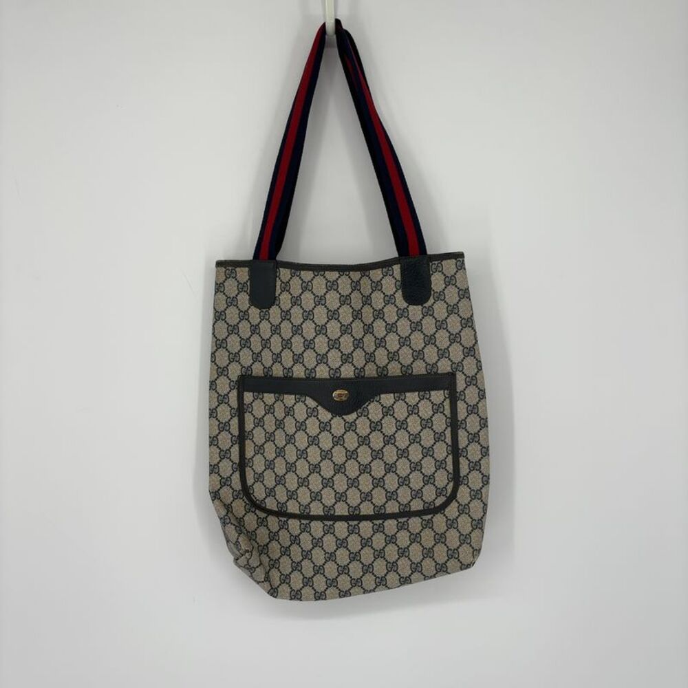 Gucci Supreme Canvas & Leather Shoulder Bag
